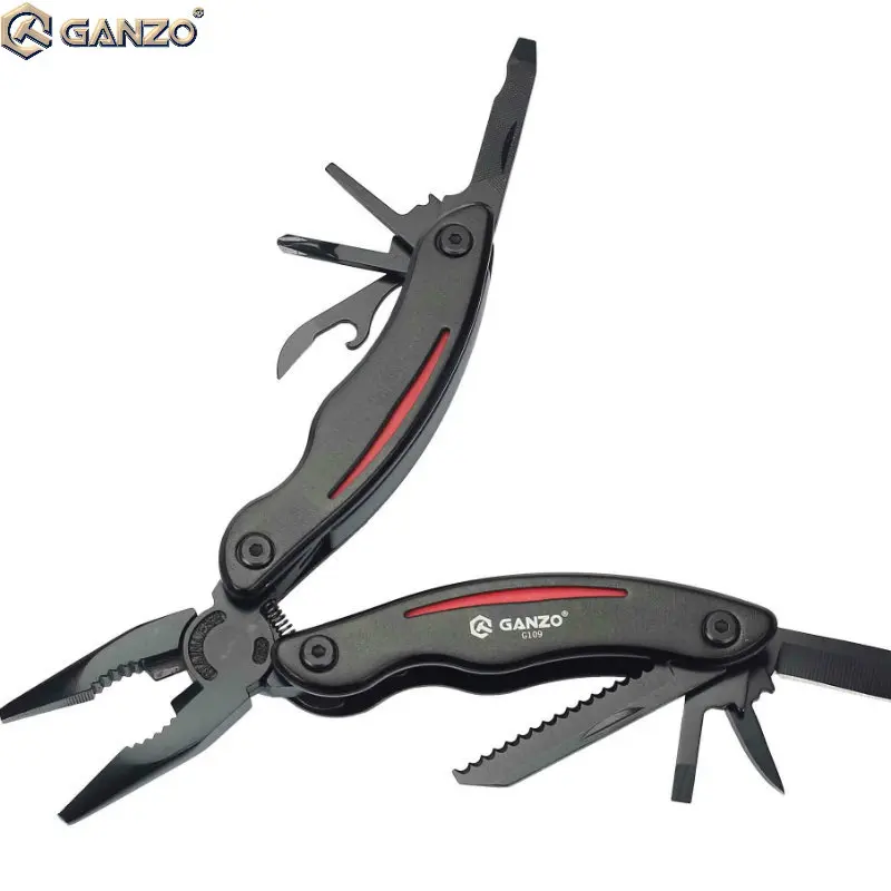 

Ganzo G109 Motor Multi Pliers Tool Kit Outdoor Camping Nylon Pouch black EDC stainless multi functional folding knife tools