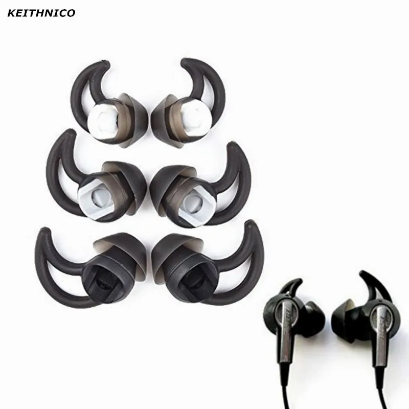 3 Paia Di Auricolari In Silicone Suggerimenti Isolamento Acustico Di Ricambio Per Auricolari Bose Soundsport Wileless Qc20 Qc30 In Ear (Taglia S/M/L)