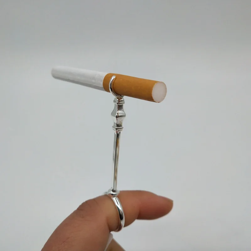 Скипетр дизайн элегантные женские курильщик мундштук кольцо(золотой, серебряный) тупой держатель для палец держатель для сигареты c111