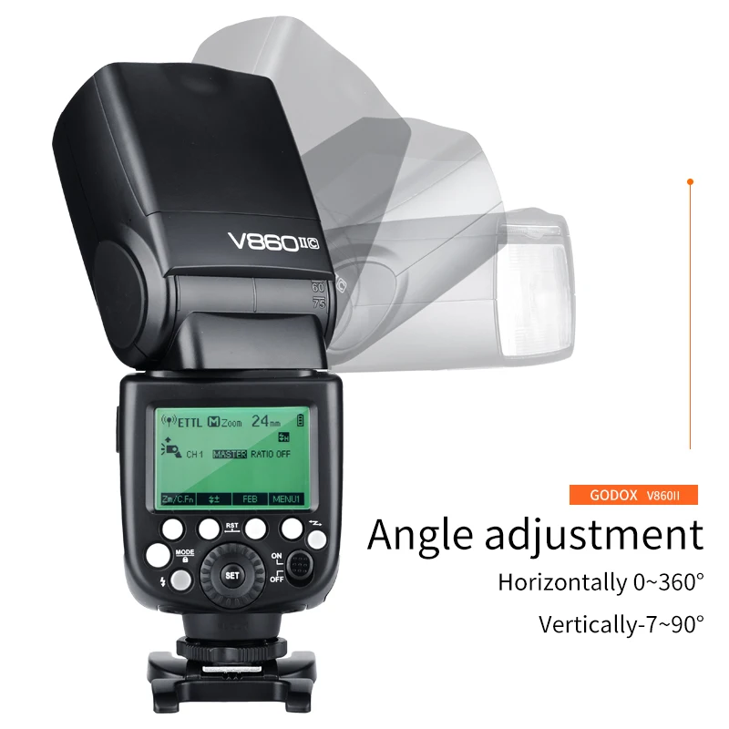 Godox V860IIC V860IIN V860IIS V860IIF V860IIO TTL HSS со встроенным литий ионным аккумулятором Speedlite Flash