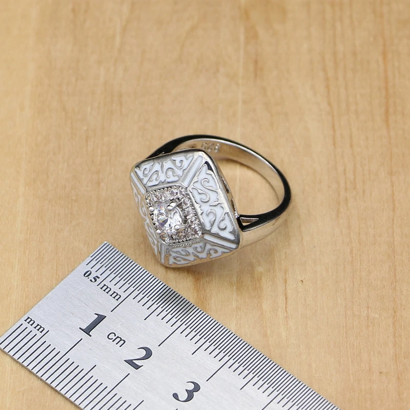Серебро 925 ювелирные изделия натуральный белый кубический цирконий камень Ювелирные наборы для женщин Lucite серьги дамы ожерелье набор