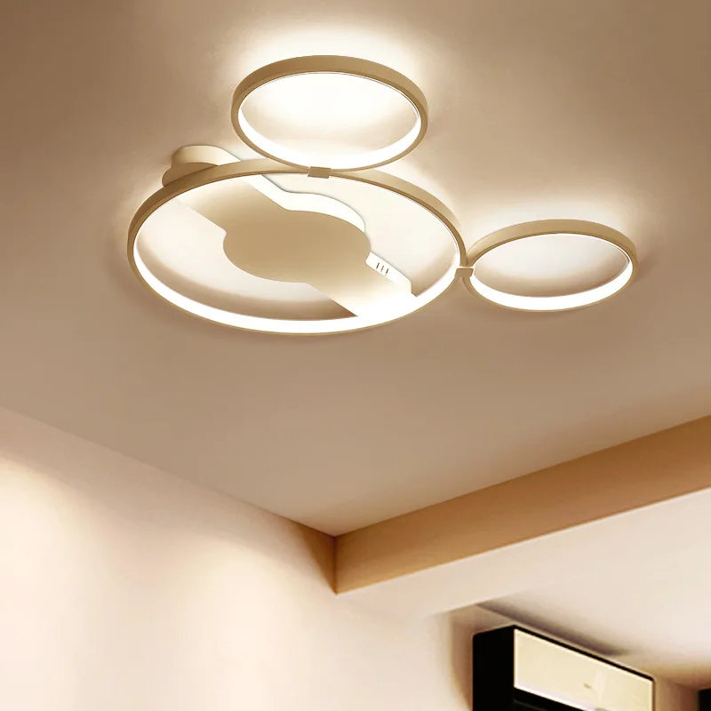 

Modern Lustre Dimmable Micky Shaped Led Ceiling Lamp For Children's Room Colorful Paint Aluminium Led Ceiling Light For Bedroom