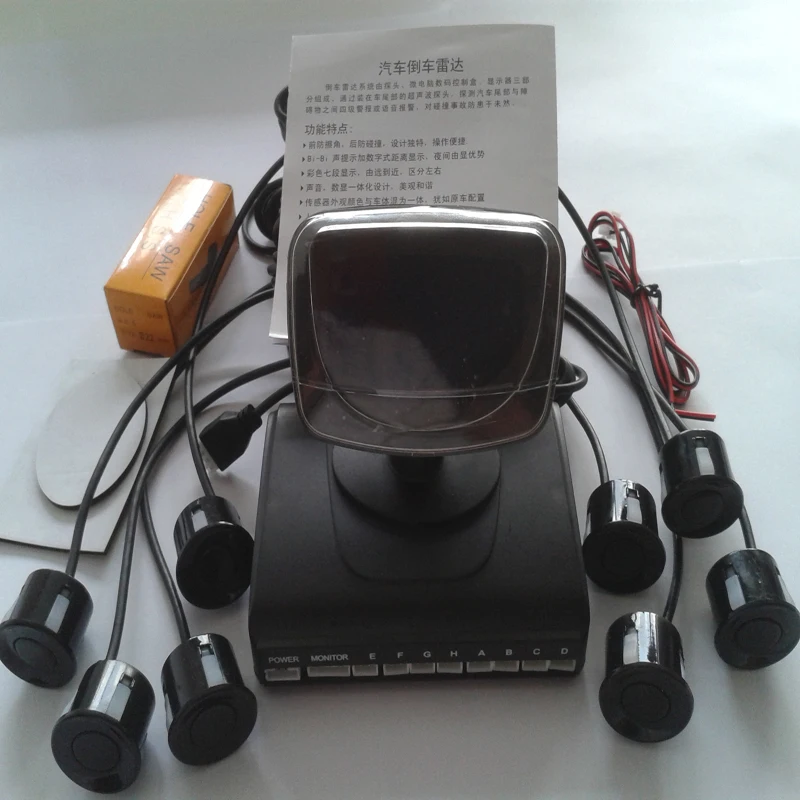 Light heart Auto Parktronic LCD Parking Sensor With 8 Sensors Reverse Backup Car Parking