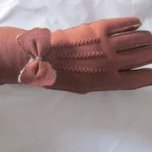 Новое поступление женские Натуральная кожа Перчатки овчины толстый теплый мода лук