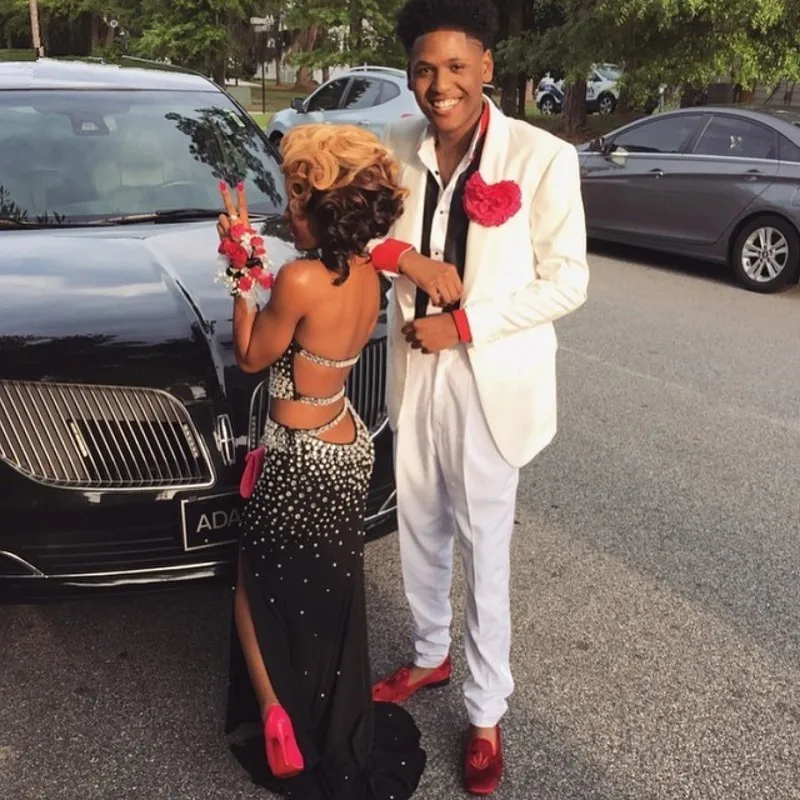 Prom Dress with Crystals Beads 