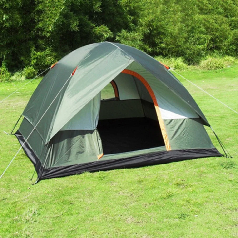 

3 Person 200*200*130cm Double Layer Weather Resistant Outdoor Camping Tent for Fishing, Hunting Adventure Family Party picnic