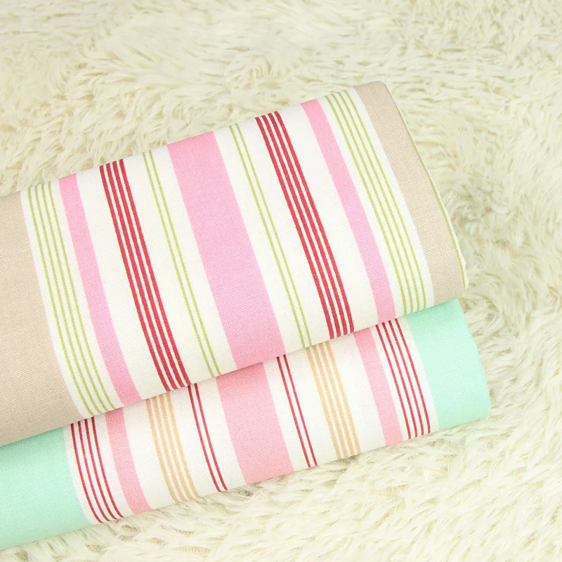 50*140cm Needlework The Cloth Fabric Tissues Knitted For Sewing Cache Fabrics Patchwork Flowers Cotton Stripe D30 | Дом и сад