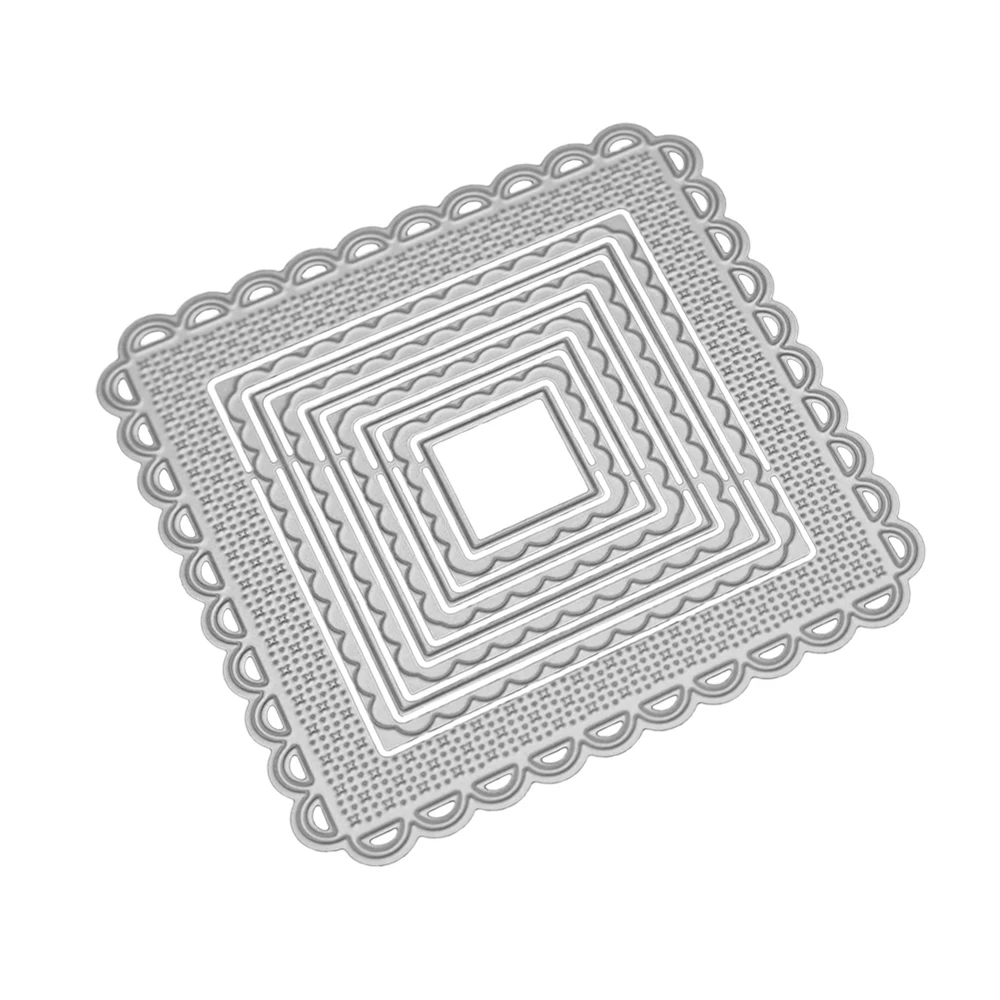  Square Frame Metal Cutting Dies Stencils for DIY New Year 2019 Scrapbooking Craft Die Photo Invitat - 32976958676