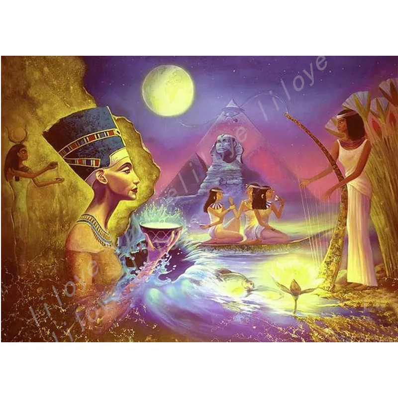 

Li loye 5D DIY Diamond Painting Full Square / Round Drill "Egyptian Pharaoh" Embroidery Cross Stitch gift Home Decor art FG263