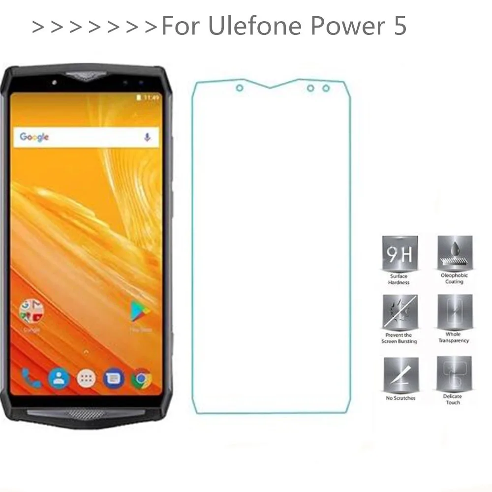 SZLHRSD 2 шт закаленное стекло для Ulefone Power 5 Защита экрана прозрачная защитная пленка