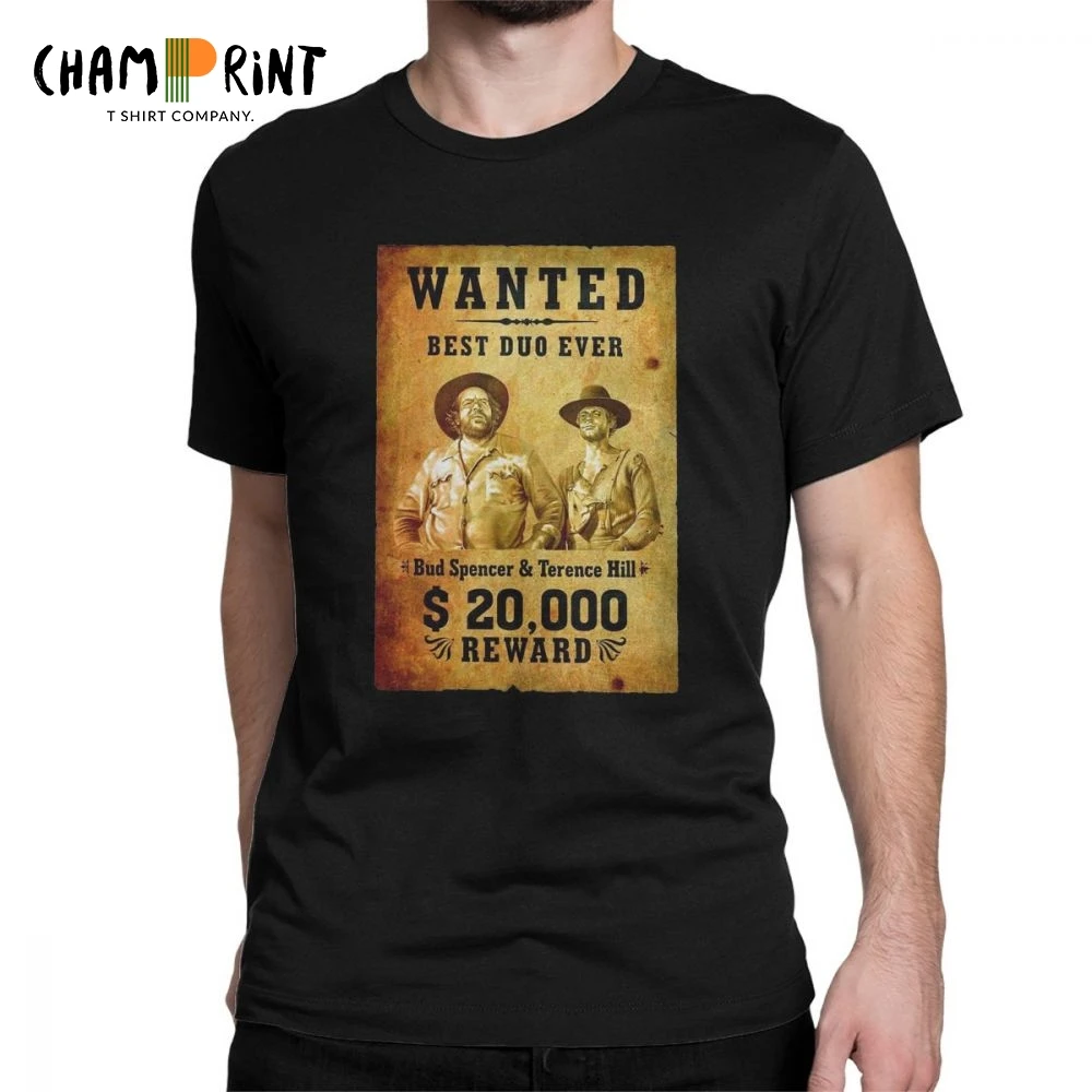 Terence Hill And Bud Spencer Men's T Shirt Cool Pure Cotton Short Sleeve Tees O Neck T-Shirt Plus Size Clothes Tops