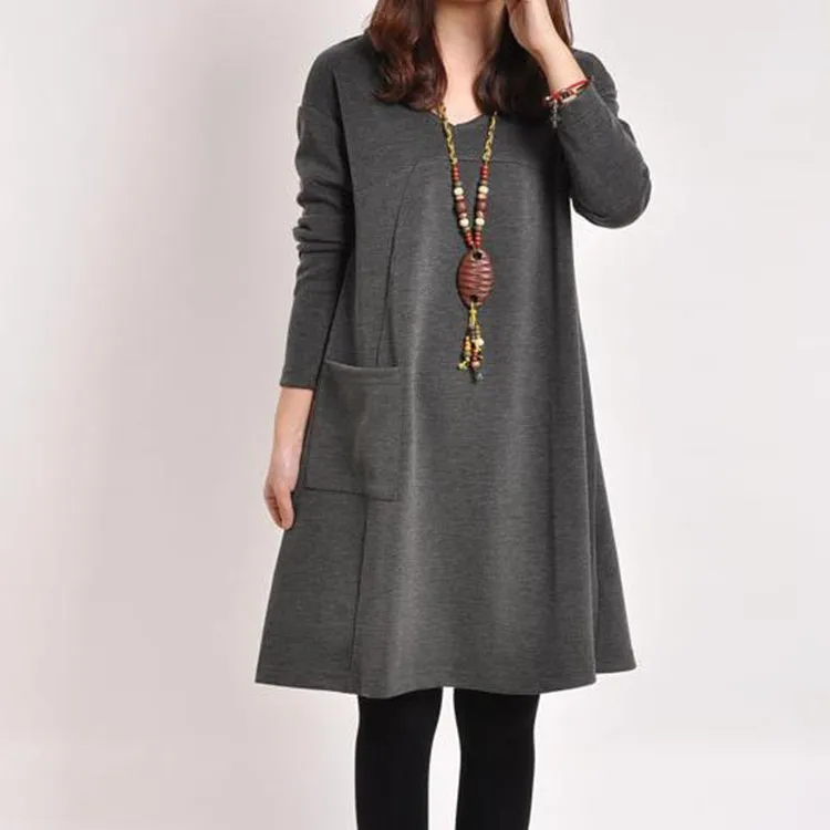 

Women Dress Long Sleeve Autumn Fashion Causal Cotton Maternity Clothes For Pregnant Winter Clothing Pregnant Women Outfits Dress