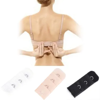 

10 PCs Ladies 1 Rows 3 Hooks Bra Extender Nylon Clasp Extension Elastic On Strap Soft Bra Band Extenders Intimates Accessories