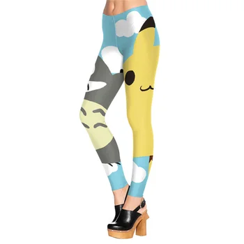 

Summer Autumn Women Legging Pokemon GO Pikachu Legins My Neighbor Totoro Leggins Printed Women Leggings Woman Pants