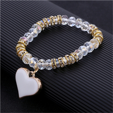 Fashion Geometric Beaded Women Heart Bracelets Simple Stone Bead Charm Bracelets & Bangles For Women Jewelry Gift