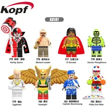 Venda Preto Super Heróis Blocos de construção Único Egghead Hawkgirl Capitão X0181 Boomerany Tijolos Dom Brinquedos Modelo Para As Crianças