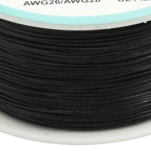 

SZS Hot 200M 30AWG Tin Plated Copper Wire Insulation Wrapping Cable Roll Black