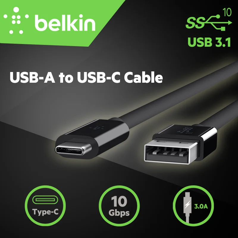 bilder für 10 Gbps Belkin USB 3.1 Typ C USB-A auf USB-C Sync Ladekabel für MacBook Pro mit Kleinpaket Geben verschiffen F2CU029 bilder für 10 Gbps Belkin USB 3.1 Typ C USB-A auf USB-C Sync Ladekabel für MacBook Pro mit Kleinpaket Geben verschiffen F2CU029