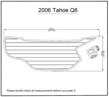 

2006 Tahoe Q6 Swim Platform Pad 6mm Boat EVA Teak Decking 1/4" 6mm