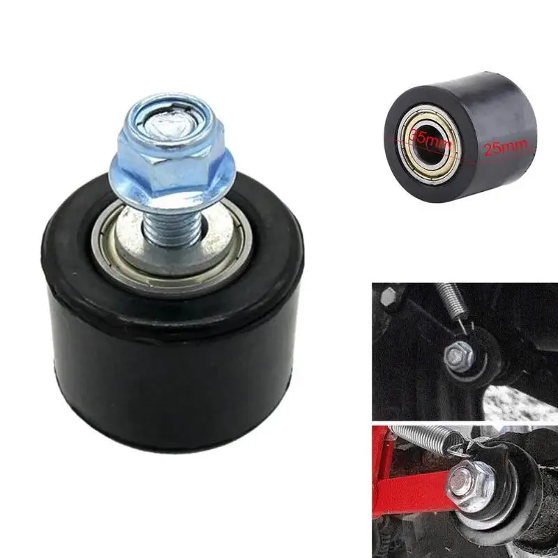 1Pcs 8mm Black Motorcycle Chain Roller Slider Tensioner Wheel Guide