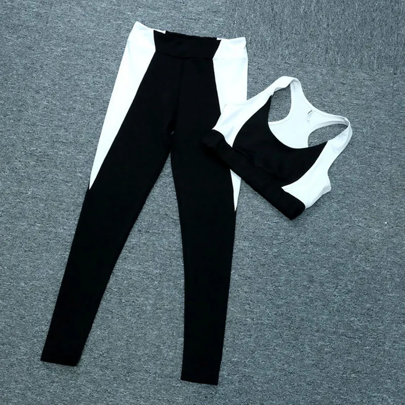 

New 2Pcs/Set Women Yoga Sets Fitness Seamless Bra+Pants Leggings Gym Workout Sports Wear LMH66