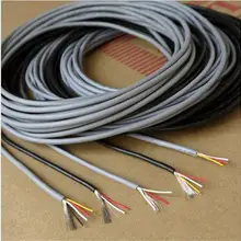 28AWG UL2547 с ПВХ-изоляцией 3 защищаемый сердечник сигнала проводные наушники с кабелем-3/5/10/20 метров