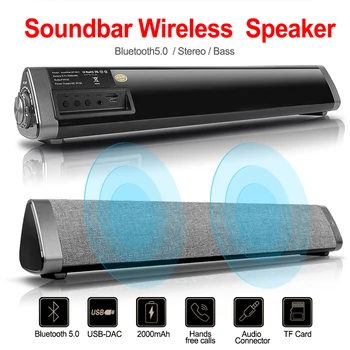 

HIFI 3D Stereo Portable wireless Bluetooth Speaker Stereo TF FM Radio Music Subwoofer Column Speakers for Computer Phones