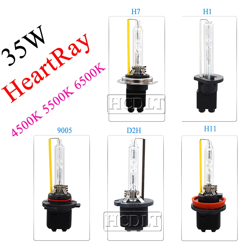 HCDLT Wholesale Original HeartRay Xenon H1 H7 5500K H11 HB3 9005 4500K HB4 9006 D2H 6500K 35W Xenon HID Auto Car Headlight Bulb (17)