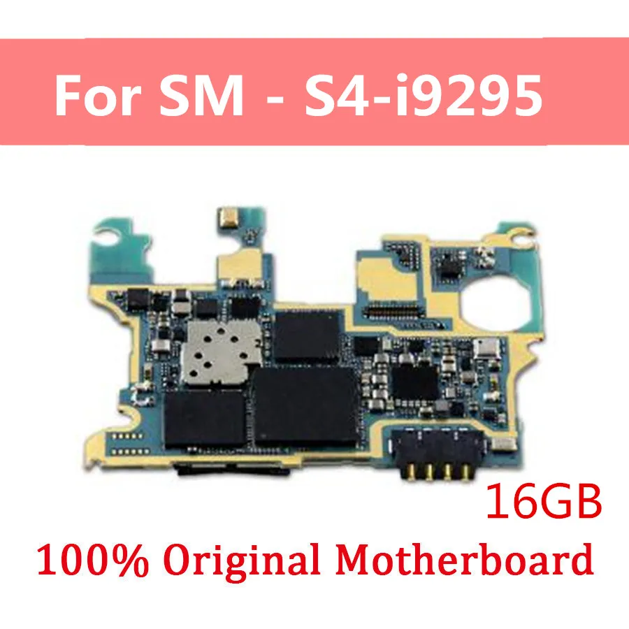 

Unlocked Mainboard For Samsung Galaxy S4 Active i9295 Motherboard Factory Unlocked Logic Board With Full Chips Good Working Full