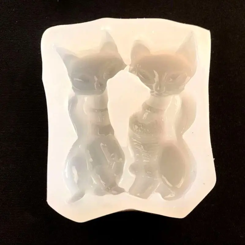 

Fox Cat Silicone Epoxy Resin Mold Fondant Jewelry Pendant Making Chocolate Cake Decor Mold