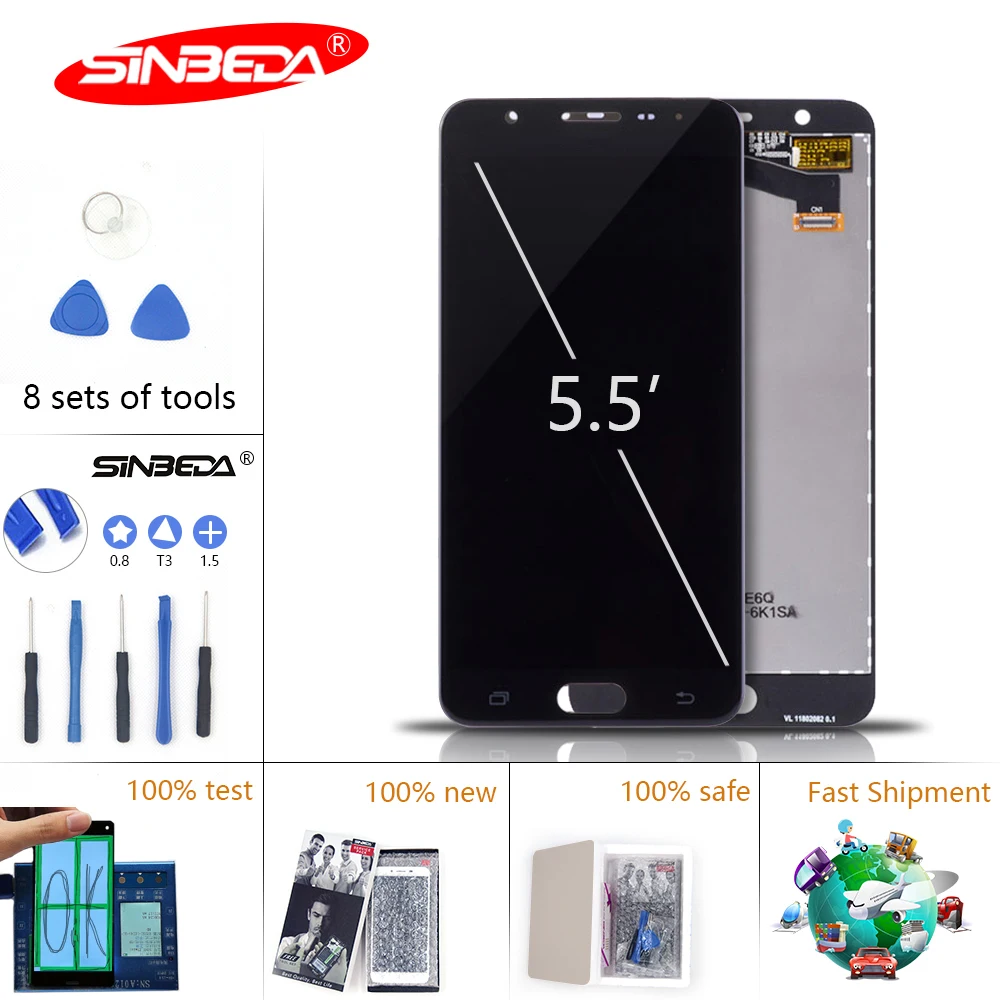 

5.5" Sinbeda For SAMSUNG Galaxy J7 Prime 2018 LCD Touch Screen with Frame For SAMSUNG GALAXY J7 Prime 2018 Display G611