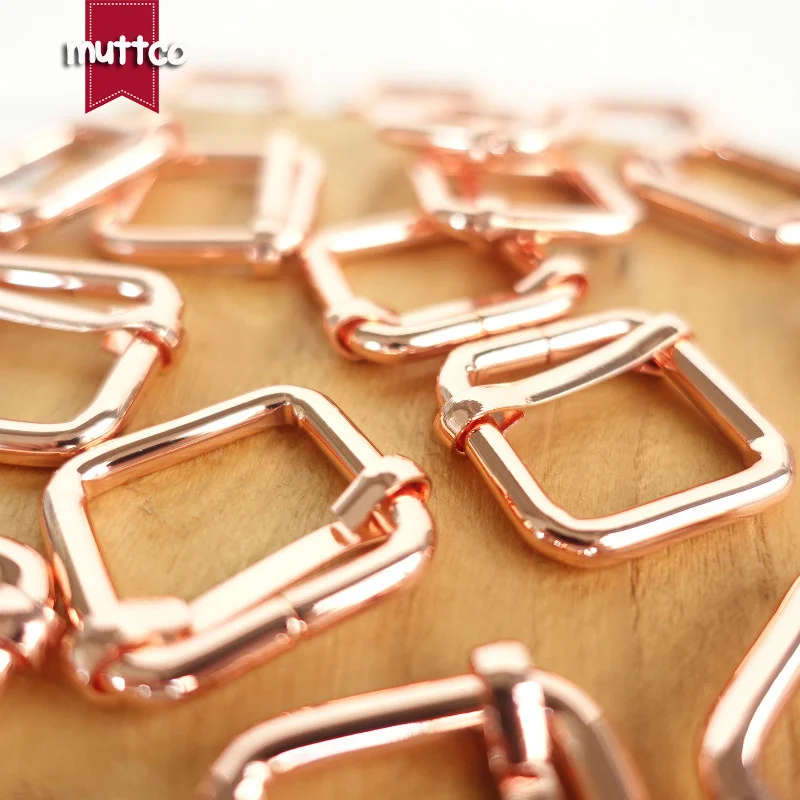 

50pcs/lot DIY 2.0cm Dog Collar rose golden metal adjustable buckle suitcase hardware buckle Straps Adjustable backpack LXK-005