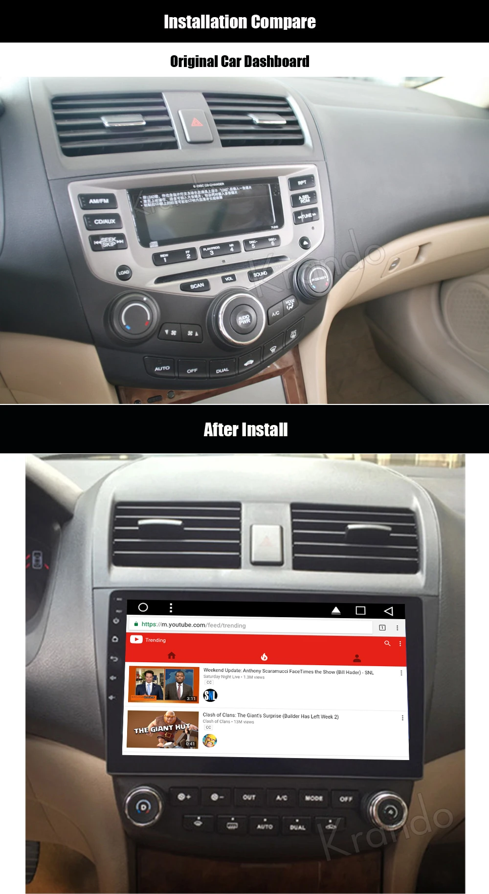 Discount Krando Android 8.1 10.1" car audio player navigation gps for Honda Accord 7 radio multimedia entertainment system WIFI 1 Discount Krando Android 8.1 10.1" car audio player navigation gps for Honda Accord 7 radio multimedia entertainment system WIFI 1