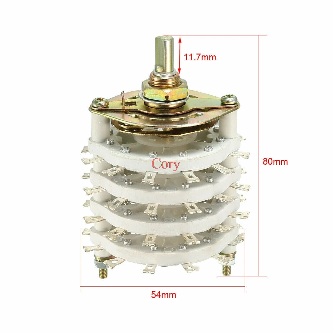 uxcell 1P8T 1 Pole 8 Throw 1Deck Band Channel Rotary Switch Selector with Plastic Knob