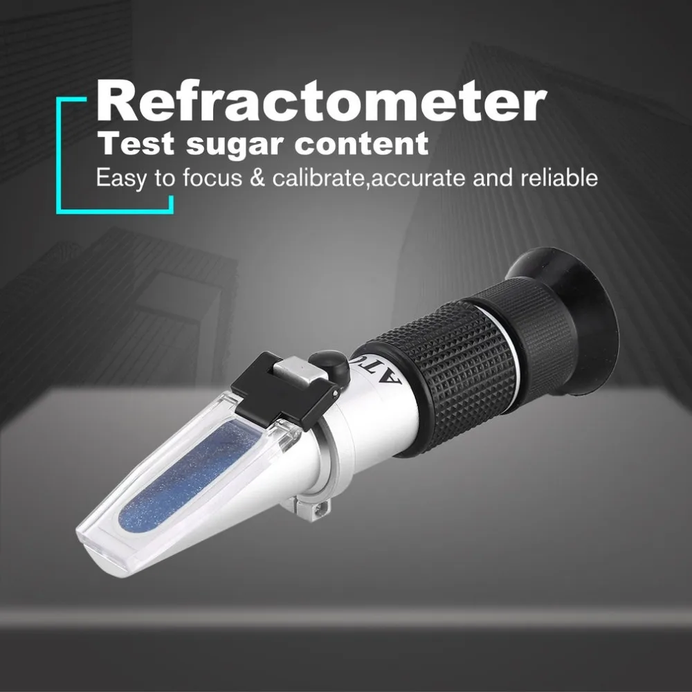 Handheld Refractometer 0-80% Optical Alcohol Liquor and Spirits Wiskey Vodka Content Meter Mini ATC Measuring Tester