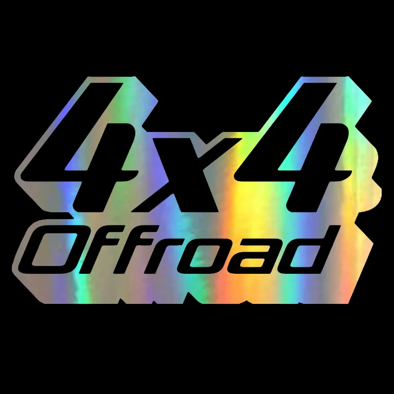 Car Sticker Vinyl 19.512cm 4X4 Off Road Funny Sticker Motorcycle Reflective Stickers and Decals Car Styling BlackSilverLaser (4)