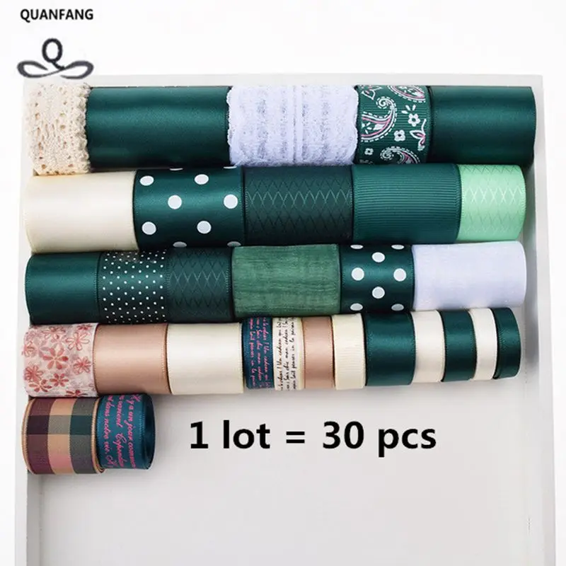 

High quality 30Design Mix Ribbon Set For Diy Handmade Gift Craft Packing Hair Accessories Materials Wedding Ribbon Package30Yard