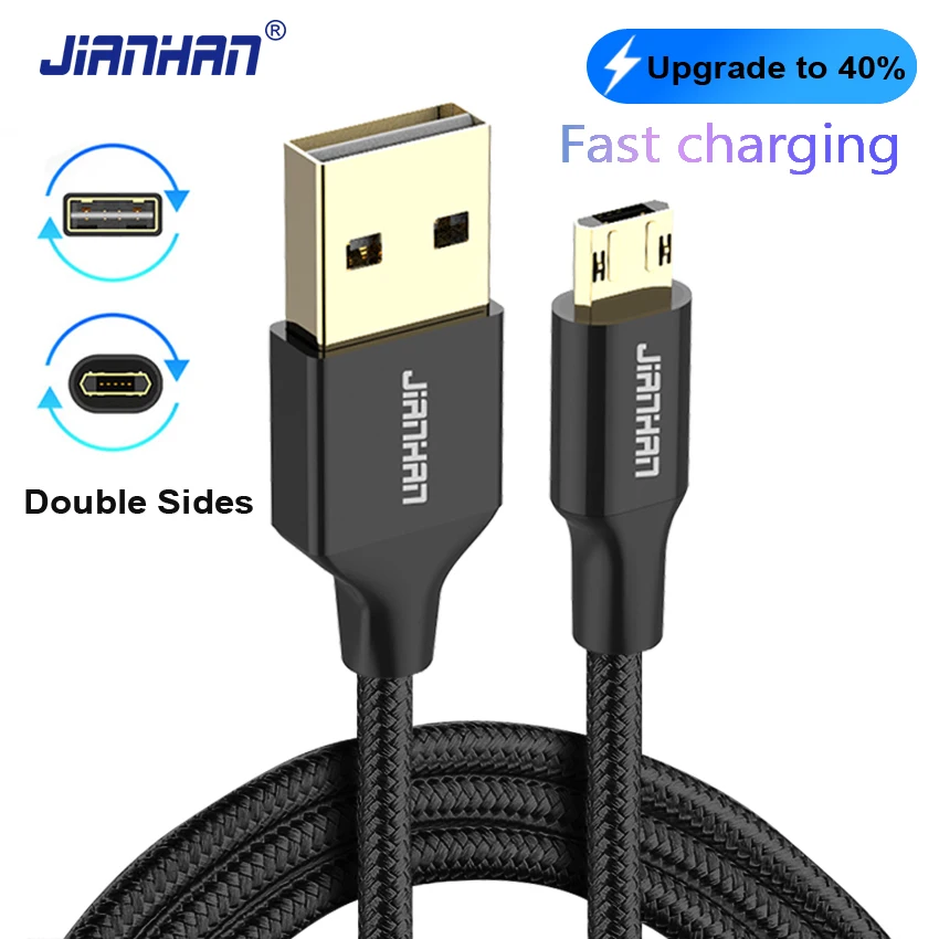 

Двусторонний кабель Micro USB, для Xiaomi, Samsung Galaxy S6, S7, Note