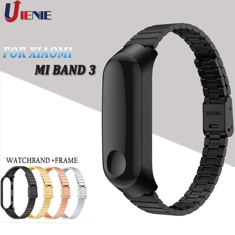 

Mi Band 3 Strap Wrist Strap for Xiaomi Mi Band 4 Stainless Steel Miband3 Accessories pulsera correa Mi 4 Replacement Wristband