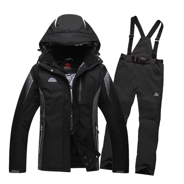 Best price at $114 Cheap Free shipping skiing jacket+pants snow ski suit winter clothing Men and women couple models clothes Snow Thicken board clothes