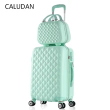 2 шт./компл. 14 дюймов косметичка 20 мм/22 мм/24/28 дюймов для девушек-студенток от чемодан на колёсиках для путешествий Спиннер чемодан для багажа на колесиках чемодан