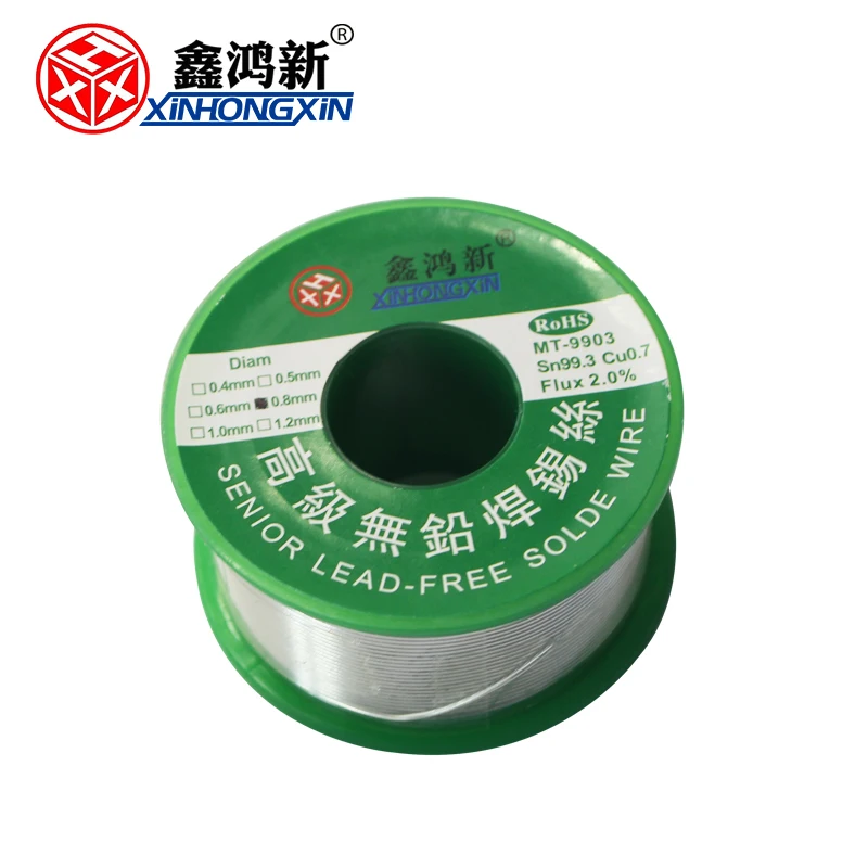 

Professional Flux Solder Wire High Pure Reel Lead Free Tin Solder Soldering Welding Iron Wire with 0.7Cu Flu 2% Flux 0.6 0.8 1.0