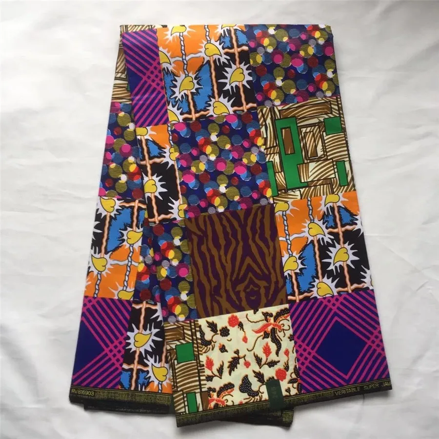 (6 yards/pcs)JFT1-2-16 hohe qualitat super java wachs stoff fur kleid African prints Nigerian nahen textil | Дом и сад