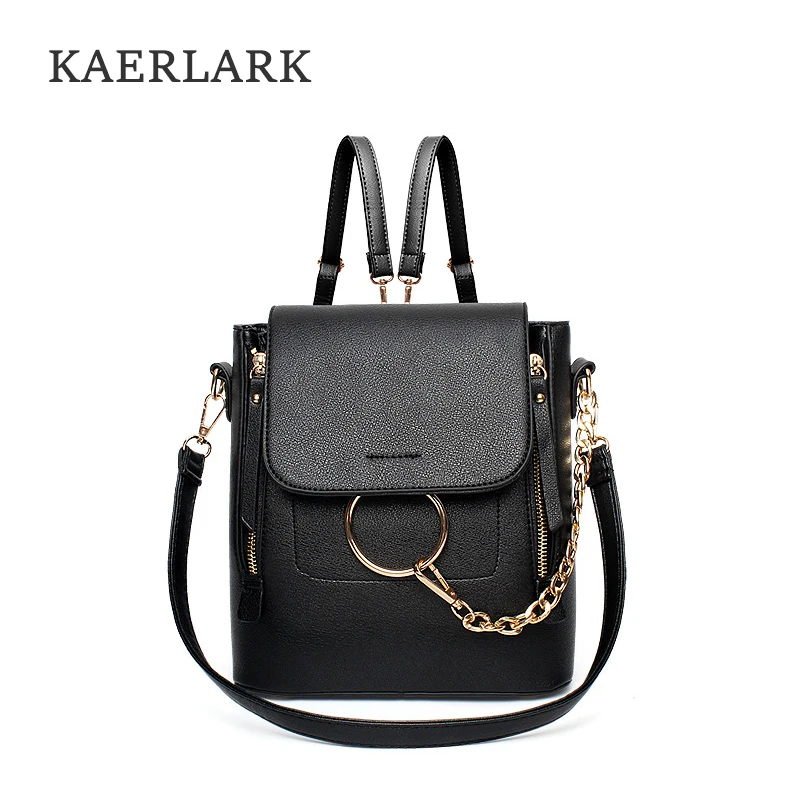 KAERLARK Brand New Women S Backpacks PU Leather Female Backpack Women School Bag For Girls Large