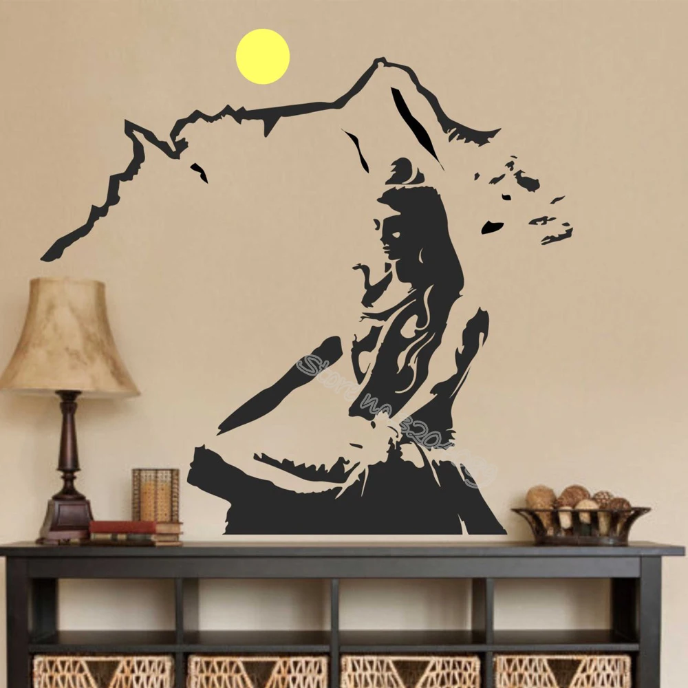 Lord Shiva Wall Sticker Mural Vinyl Decal Art Home Room DIY Decor Wallpaper