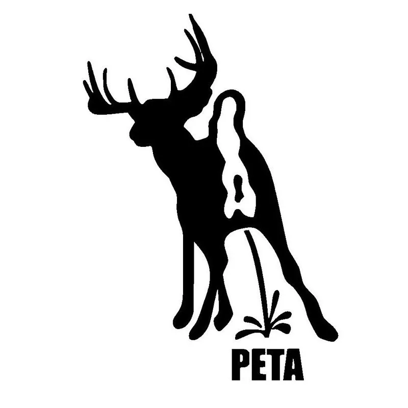 

15,2*10,6 см PETA смешной мультяшный автомобиль стикер бампер или окно декоративные наклейки C8-1522