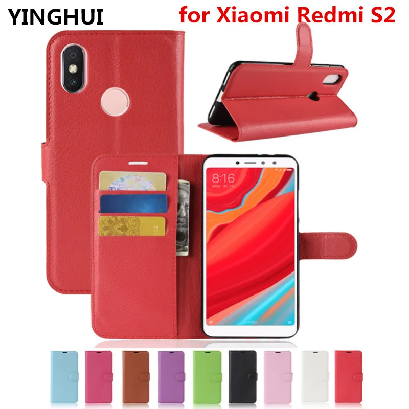 Для Xiaomi Redmi S2 чехол 5 99 дюймов кошелек PU кожаный для с подставкой слот карт