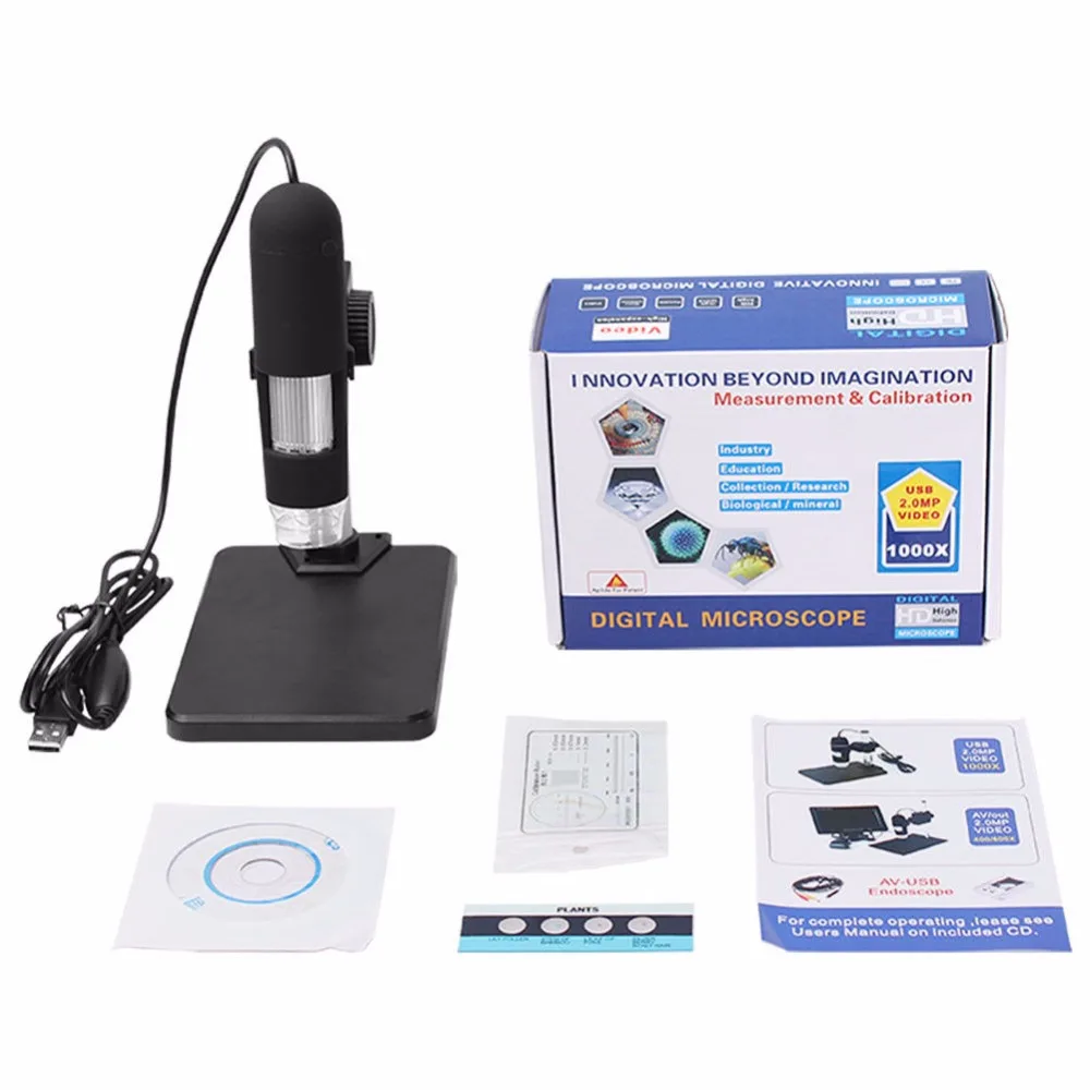 

1000X USB Electronic Microscope 8 LED Lights Endoscope Camera Magnifier For Mobile Phone Repair Soldering PCB Inspection