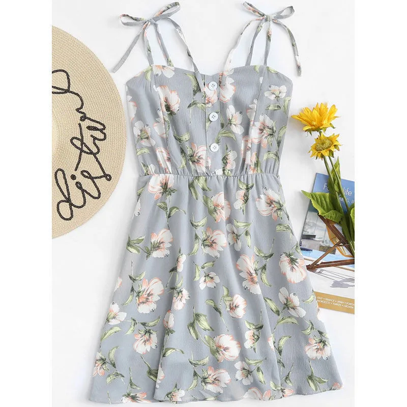 

Women Straight Floral boho elegant plus size Summer dress vestidos verano 2018 beach dress Holiday Mini Dresses