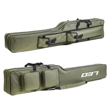 

Two Layer Fishing Rod Bag 130cm Fishing Pole Gear Tackle Tool Case For Rods Carrier Storage Bag Fishing Rod Cover Shoulder Bag